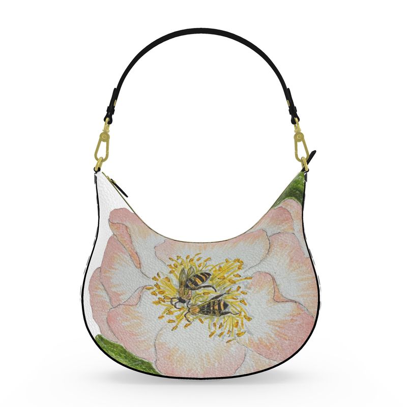 The Ethel — Camellia & Bee Curve Hobo Bag