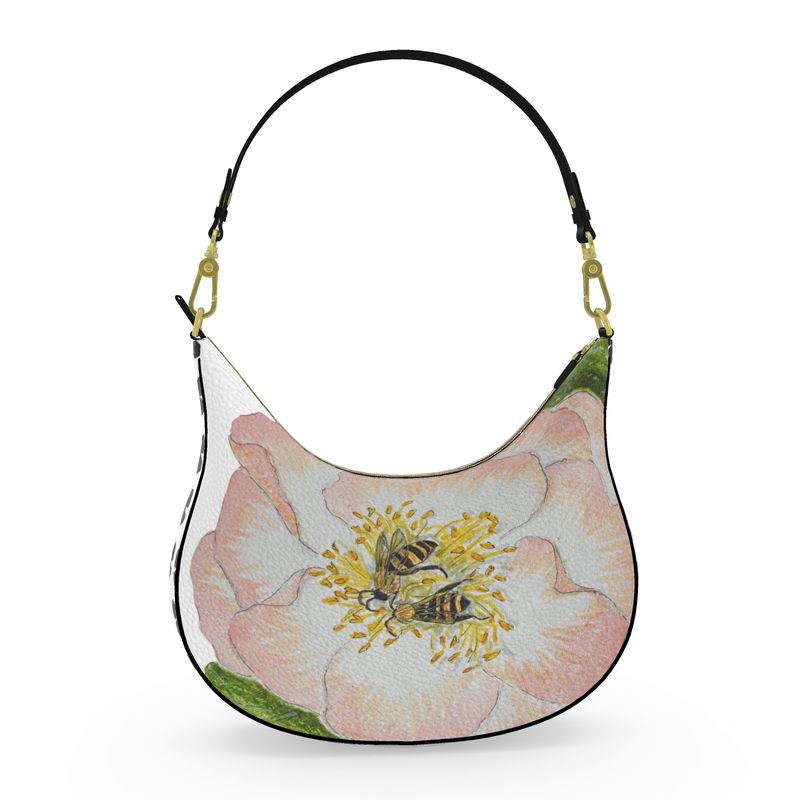 The Ethel — Camellia & Bee Curve Hobo Bag