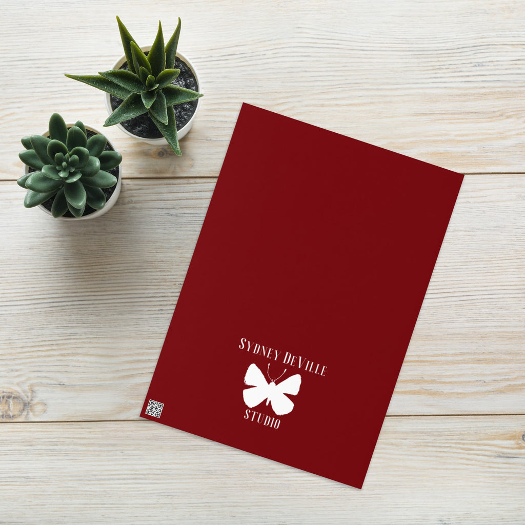 Mariposas del Perú greeting card set — large size back