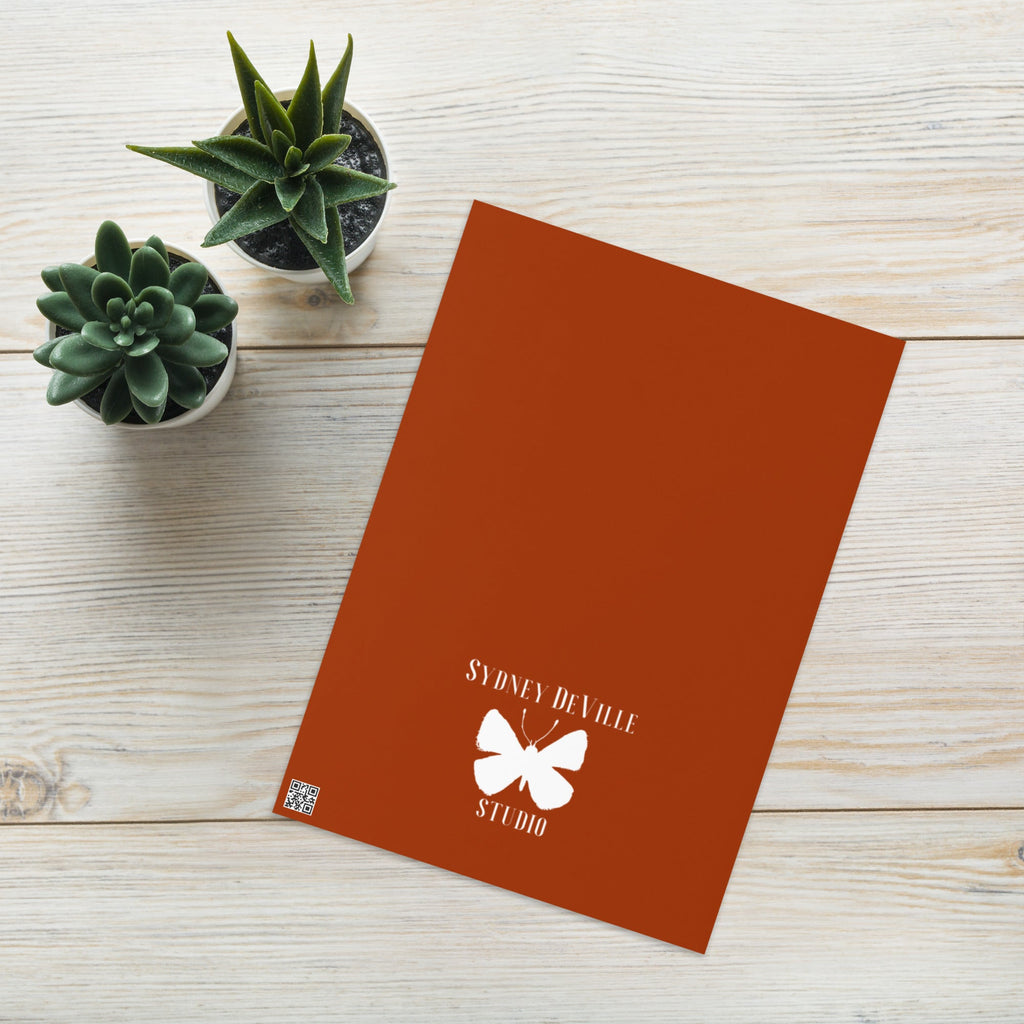 Mariposas del Perú greeting card set — large size back