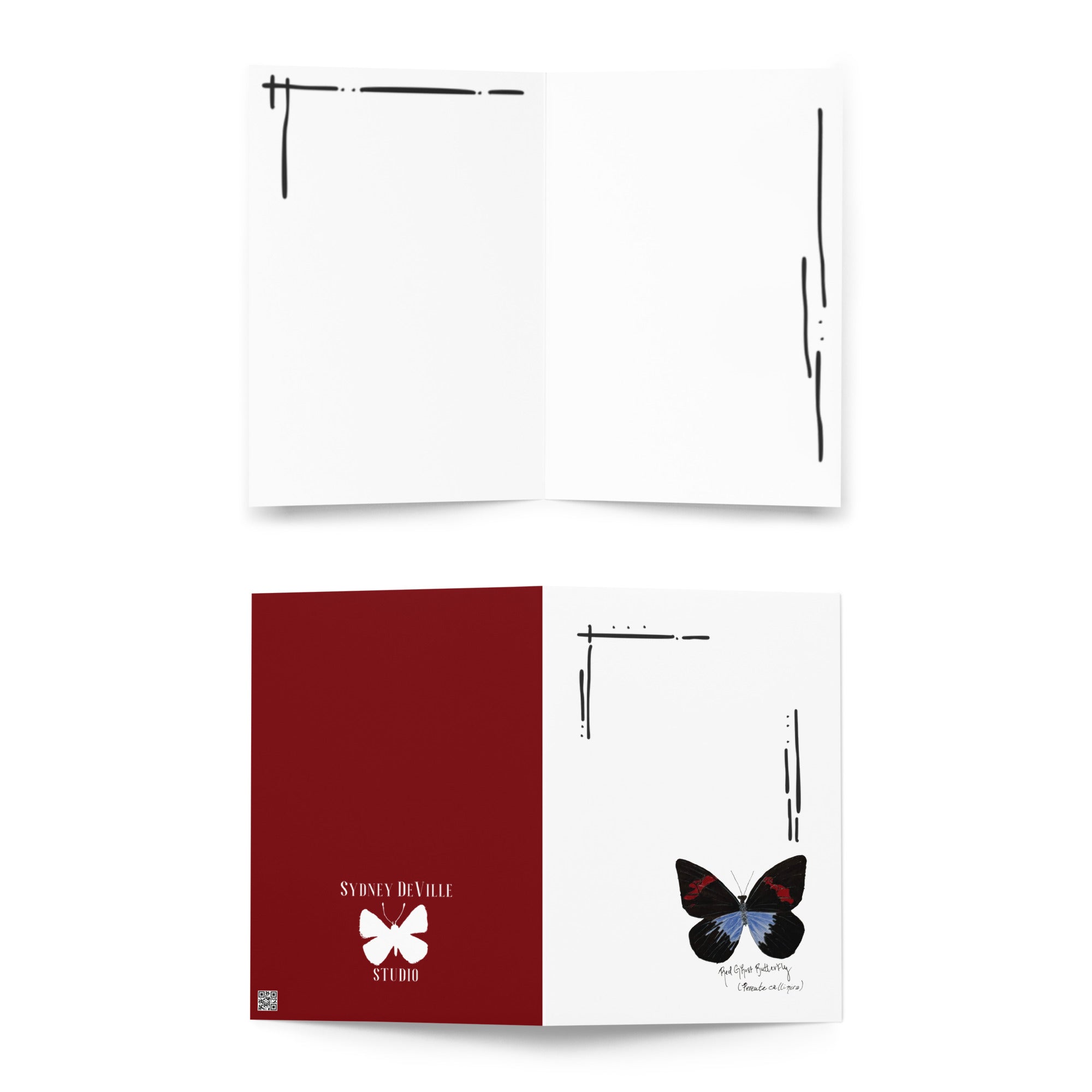 Mariposas del Perú greeting card set — large size front